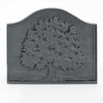 18x15.5 Small Oak Cast-Iron Fireback_61094