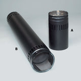 6" x 3"-9" Adjustable Length Security Double-Wall Black Stovepip_67125