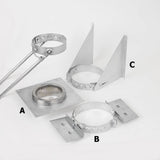 6" Secure Temp Anchor Plate, Galvalume With Stainless Collar_67647