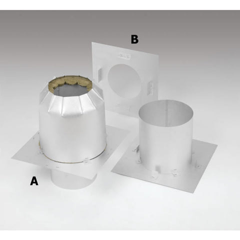 6" Secure Temp Wall Radiation Shield, Galvalume, Insulated, Incl_67672
