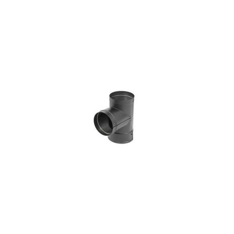 8" Dura-black 24-ga Welded Black Stovepipe Tee With Cover_69075