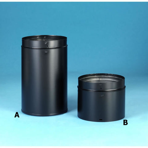 6" Dura-Vent DVL Adjustable 2"-10"  Double-Wall Black Pipe_69115