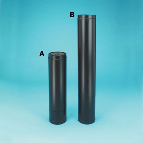 6" Dura-Vent DVL Adjustable 40"-68"  Double-Wall Black Pipe_69119