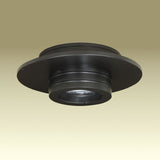 5" Dura Vent Duratech Round Ceiling Support Trim Collar, Black_70552
