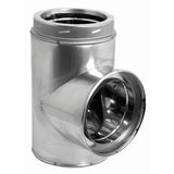 5" Dura Vent Duratech Tee, Stainless With Cover_70530
