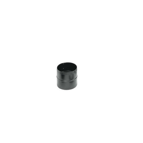 6" 24-ga Snap-Lock Black Stovepipe Male Coupling, 4" Long, Male _73695