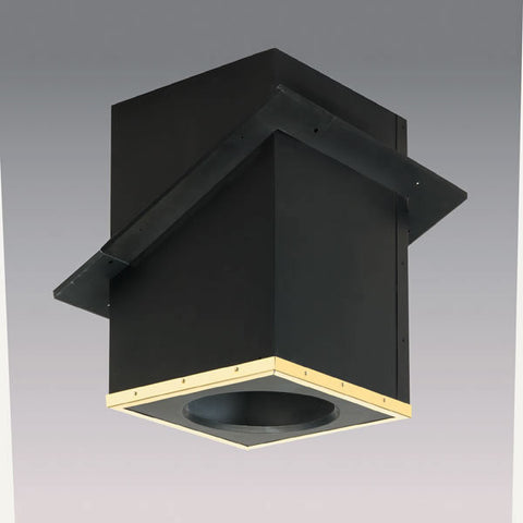 6" Superpro Catherdral Support Box With Black Ceiling Trim, Galv_77680