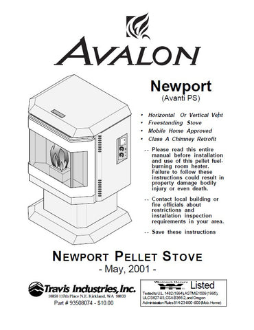 Avalon Newport 2008 User Manual - Pellet_AVNewportum2008