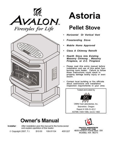 Avalon Astoria FS User Manual - Pellet_AVAstoria