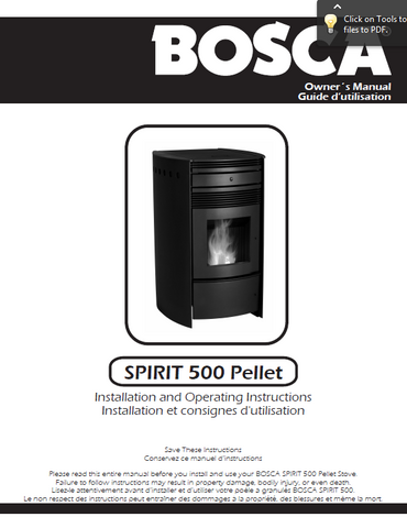 Bosca Spirit 500 user's Manual - Pellet_Bosca Spirit 500