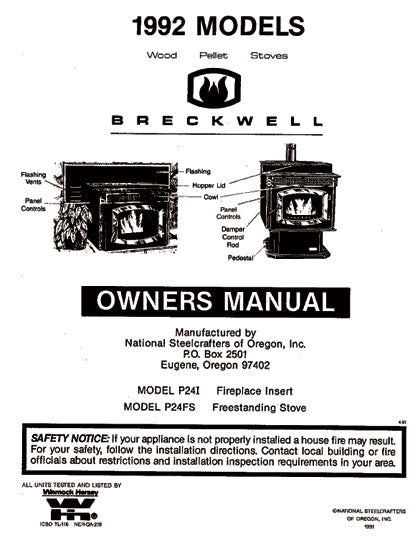 Breckwell P24 1992 User Manual - Pellet_bp24p1992 – WoodHeatStoves.com