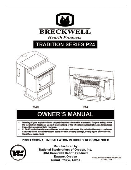 Breckwell P24 2005 User Manual - Pellet_bp242005 – WoodHeatStoves.com
