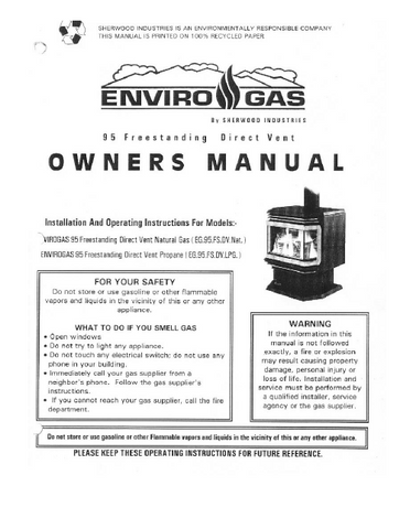 Enviro EG 95 DV User Manual - Gas_EnvEG95DV