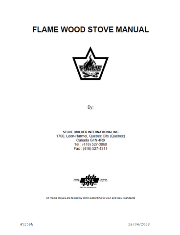 Flame Lieutenant II Wood Stove Manual_Flame Lieutenant II