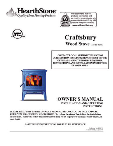 HearthStone Craftsbury 8390 User Manual - Wood_HSCraftsbury8390