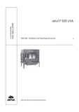 Jotul F 500 User Manual - Wood_JF500USA