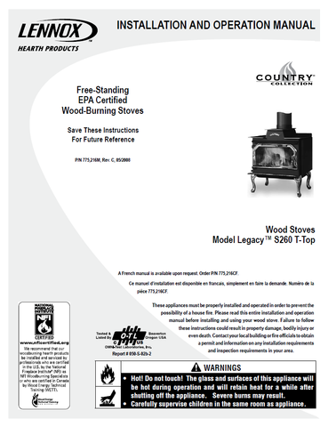 Country Legacy S260 User Manual - Wood_LCS260TT