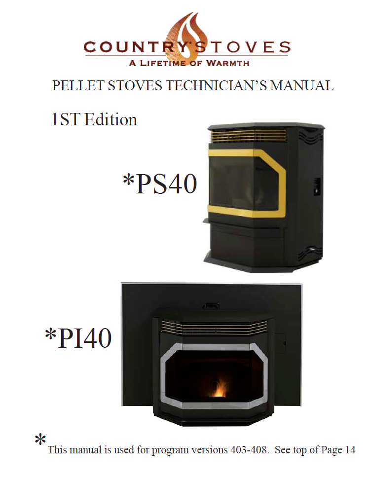Lennox PS40/PI40 Tech Manual Pellet_LENPS40/PI40T
