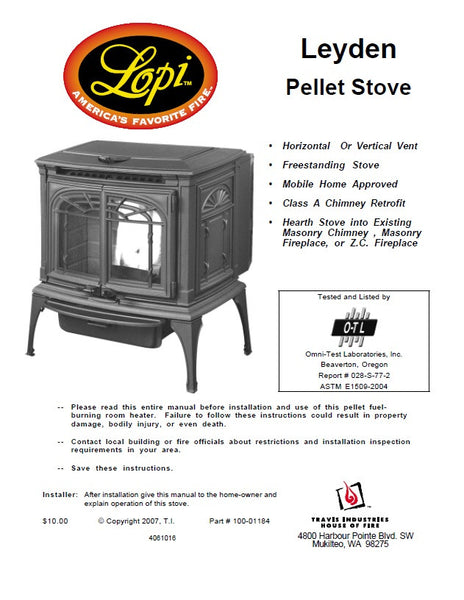 Lopi Leyden FS HV/VV User Manual - Pellet_LeydenPS – WoodHeatStoves.com