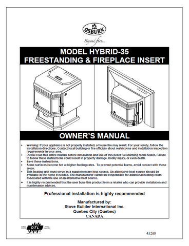 Osburn Hybrid 35 User Manual