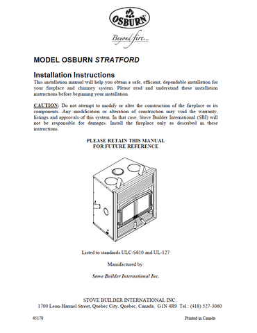 Osburn Stratford User Manual - Wood_OSWS-Own