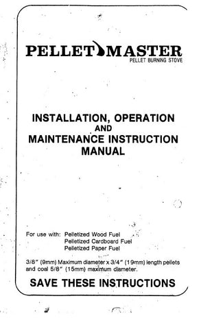 Pellet Master Bay Side User Manual