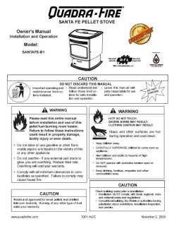 Quadrafire Santa Fe User Manual - Pellet_QFSantafe