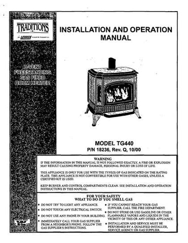 Traditions TG440 User Manual - Gas_TradTG440UM