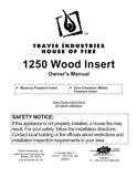 Travis Industries 1250 Insert User Manual - Wood_TI1250WI