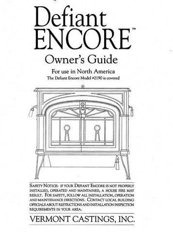 Vermont Castings Defiant Encore 2190 User Manual - Wood_VCDEFEN2190