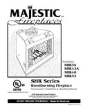 Majestic SHR Fireplace Insert User Manual - Wood_SHR36, SHR42a, SHR48, SHR52