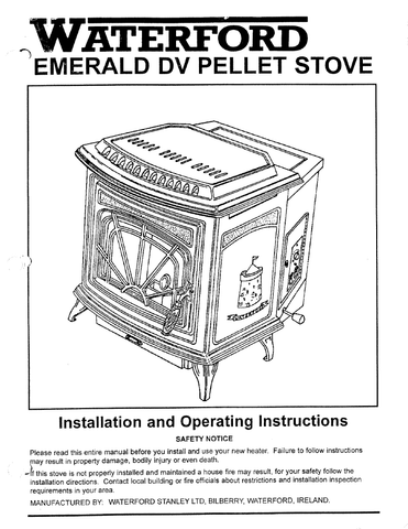 Waterford Emerald DV User Manual - Pellet_WFEDVPS