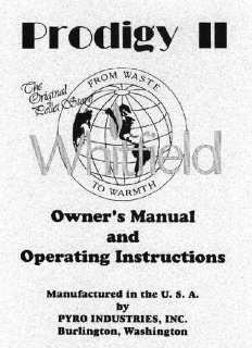 Whitfield Prodigy & Prodigy II Tech Manual