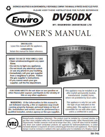Enviro DV50DX User Manual - Gas_EG50DX