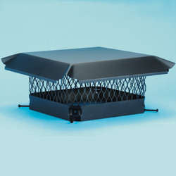 9" x 13" Hy-C Black Chimney Cap, 3/4", 18-ga, 6.5" High Mesh, 24_5103