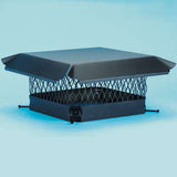 9" x 18" Hy-C Black Chimney Cap, 3/4", 18-ga, 6.5" High Mesh, 24_5105