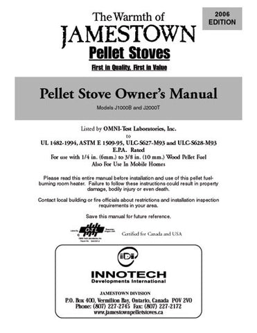 Jamestown 2006 User Manual - Pellet_jt2006